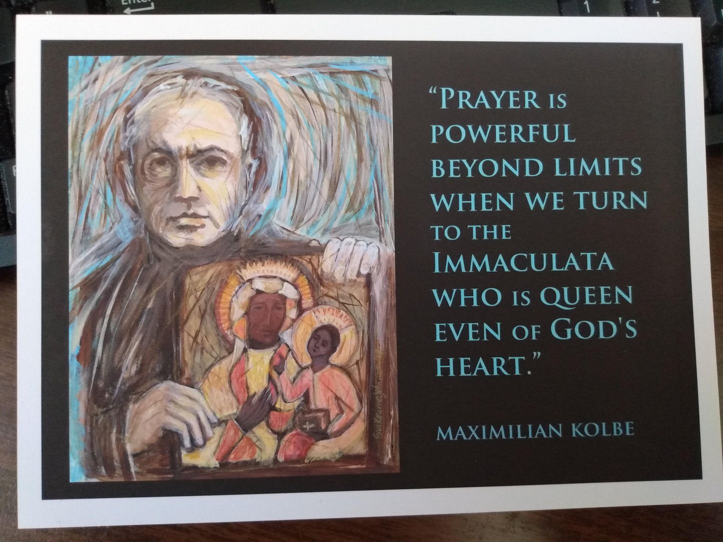 Maximilian Kolbe quote – 8.5x11" – Catholic Art Print – Wall Art – Authentic Quote