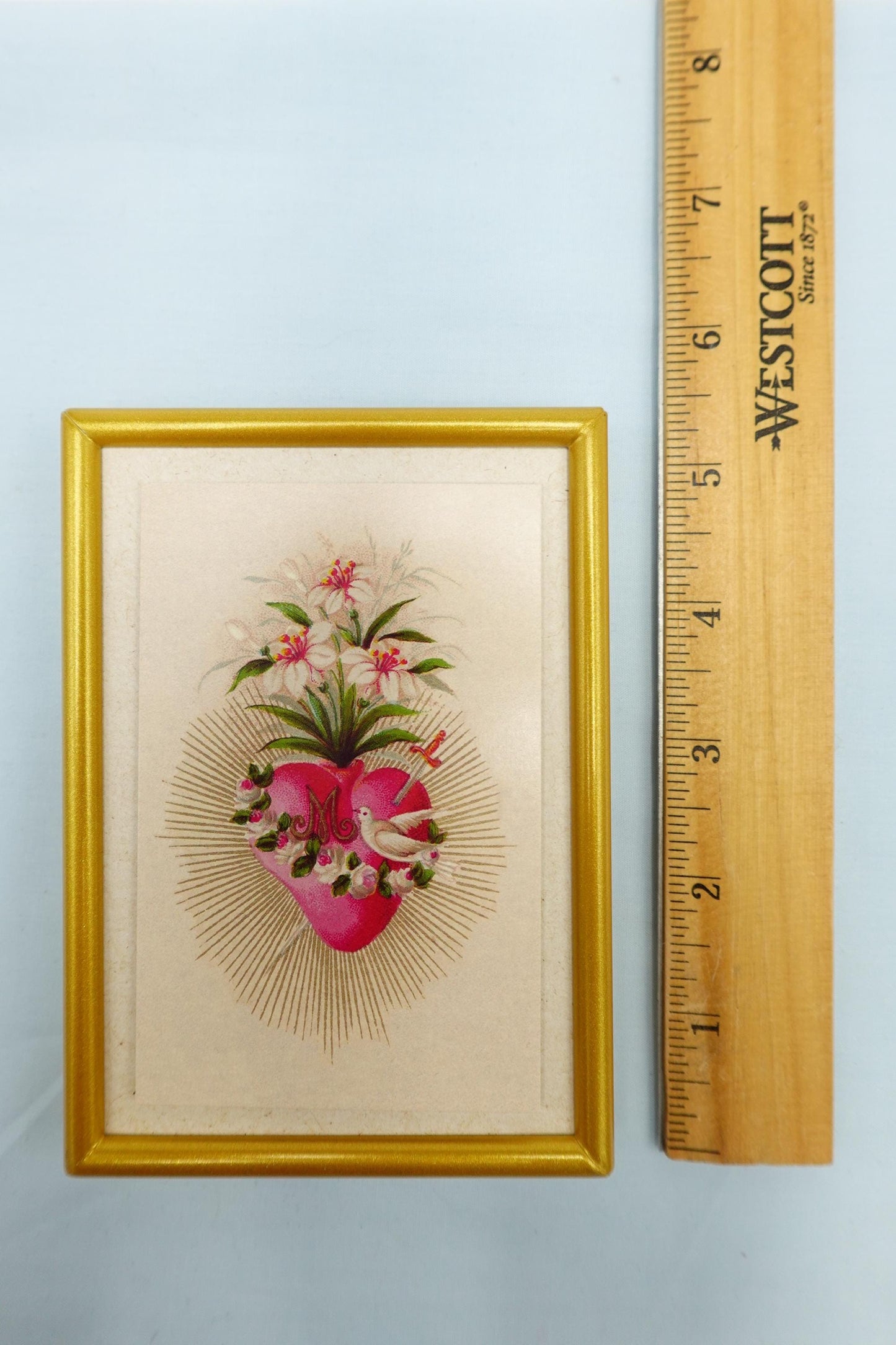 New! Immaculate Heart of Mary – Framed Miniature – Catholic Keepsake