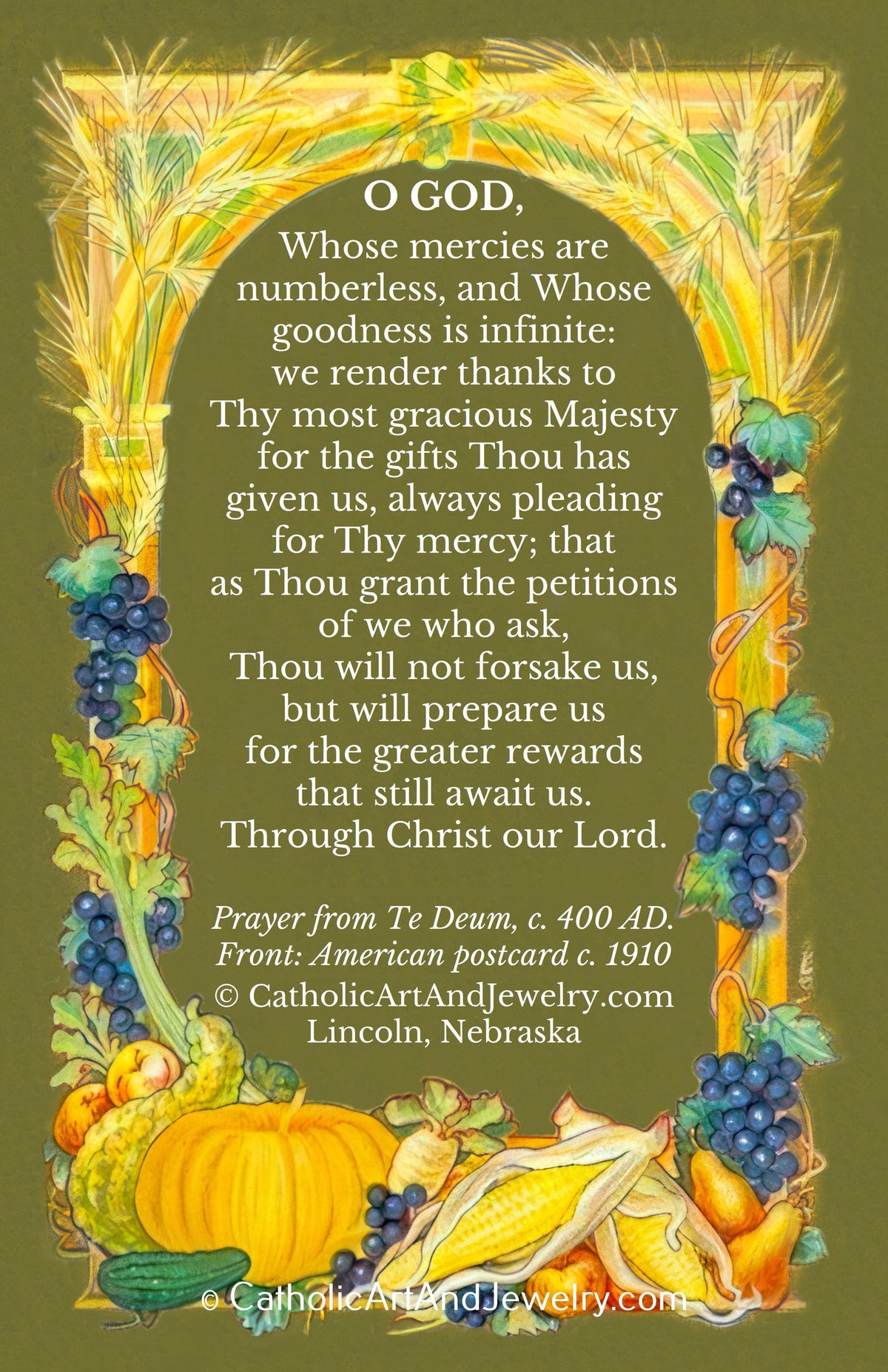New! Thanksgiving Holy Cards – Variety Pack of 8 (2 of each) – Let Us Give Thanks! – SHIPPING AFTER OCT 13th!