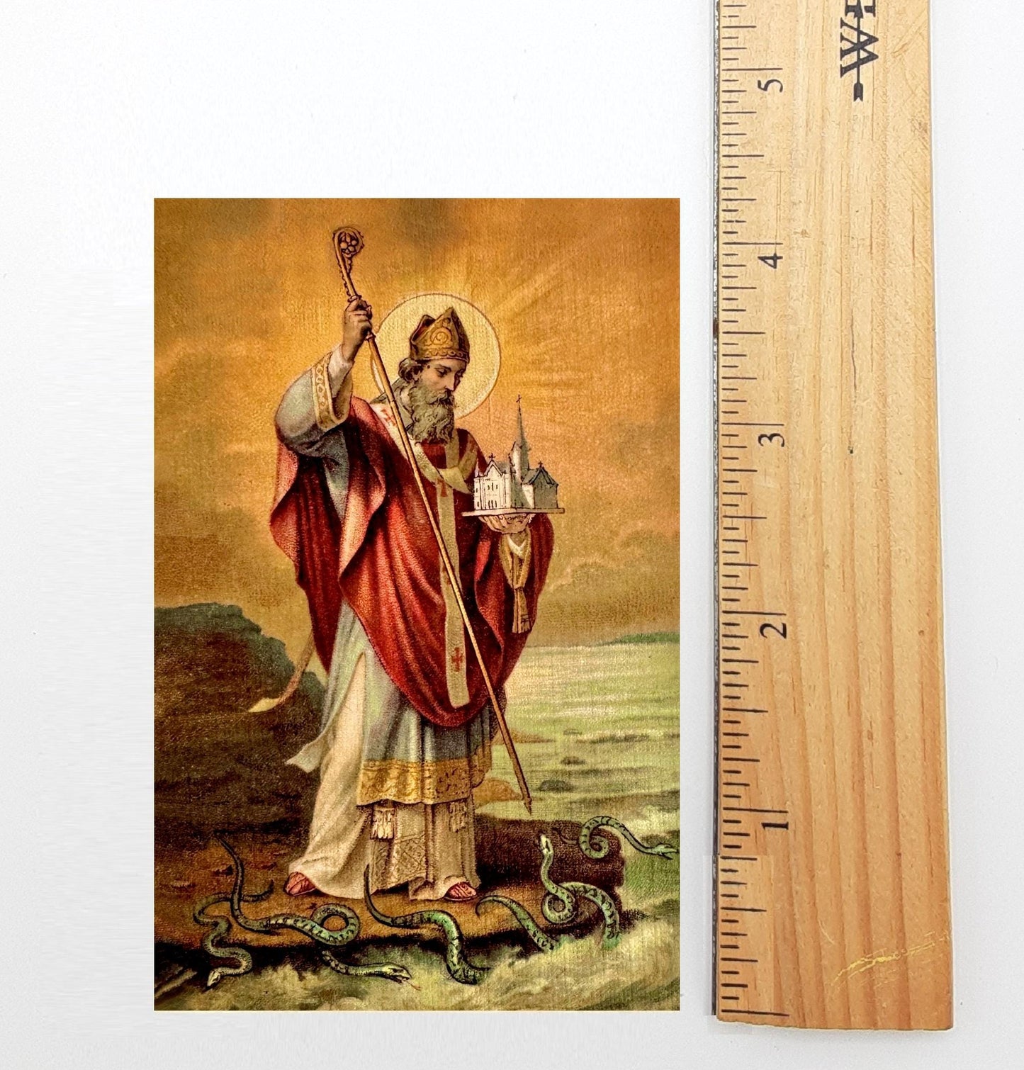 New! St. Patrick – Boumard-Fils – Morning Offering – Based on a Vintage Holy Card – pack of 10/100/1000