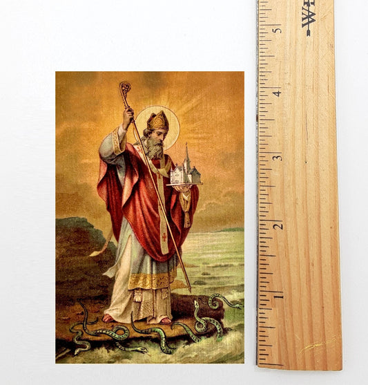 New! St. Patrick – Boumard-Fils – Morning Offering – Based on a Vintage Holy Card – pack of 10/100/1000