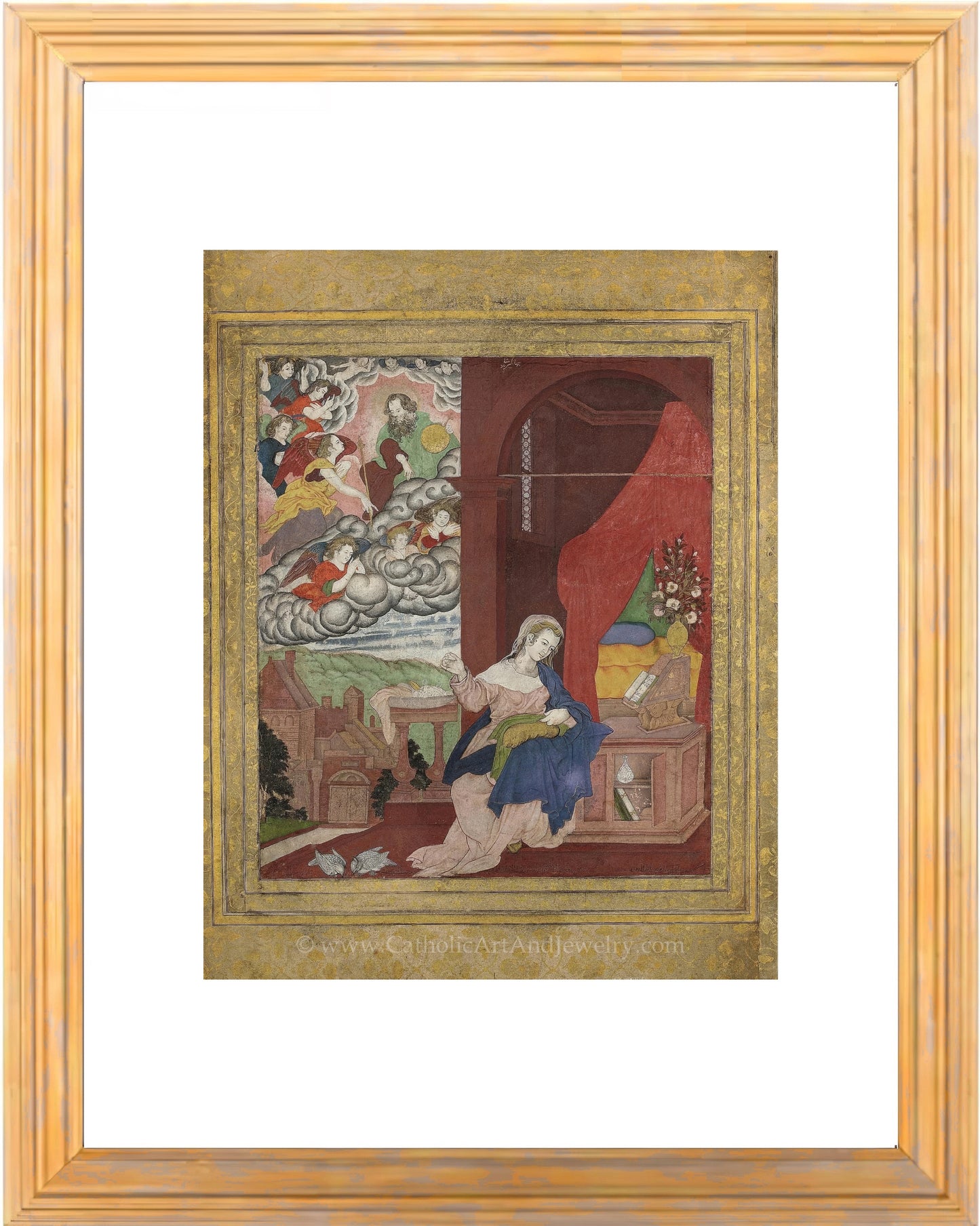 a painting of a woman sitting in a room