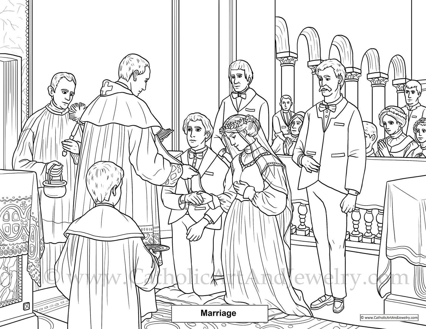 DOWNLOADABLE 7 Sacraments Coloring Pages – For home, school, or CCD – Catholic Catechism  – Catholic Education  – Catholic Kids