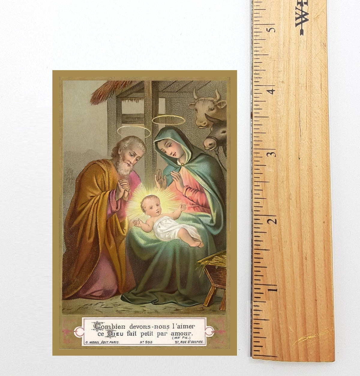 New! Christmas Nativity,  Morel –  Christmas Holy Card – pack of 10/100/1000 – Vintage Holy Card #244