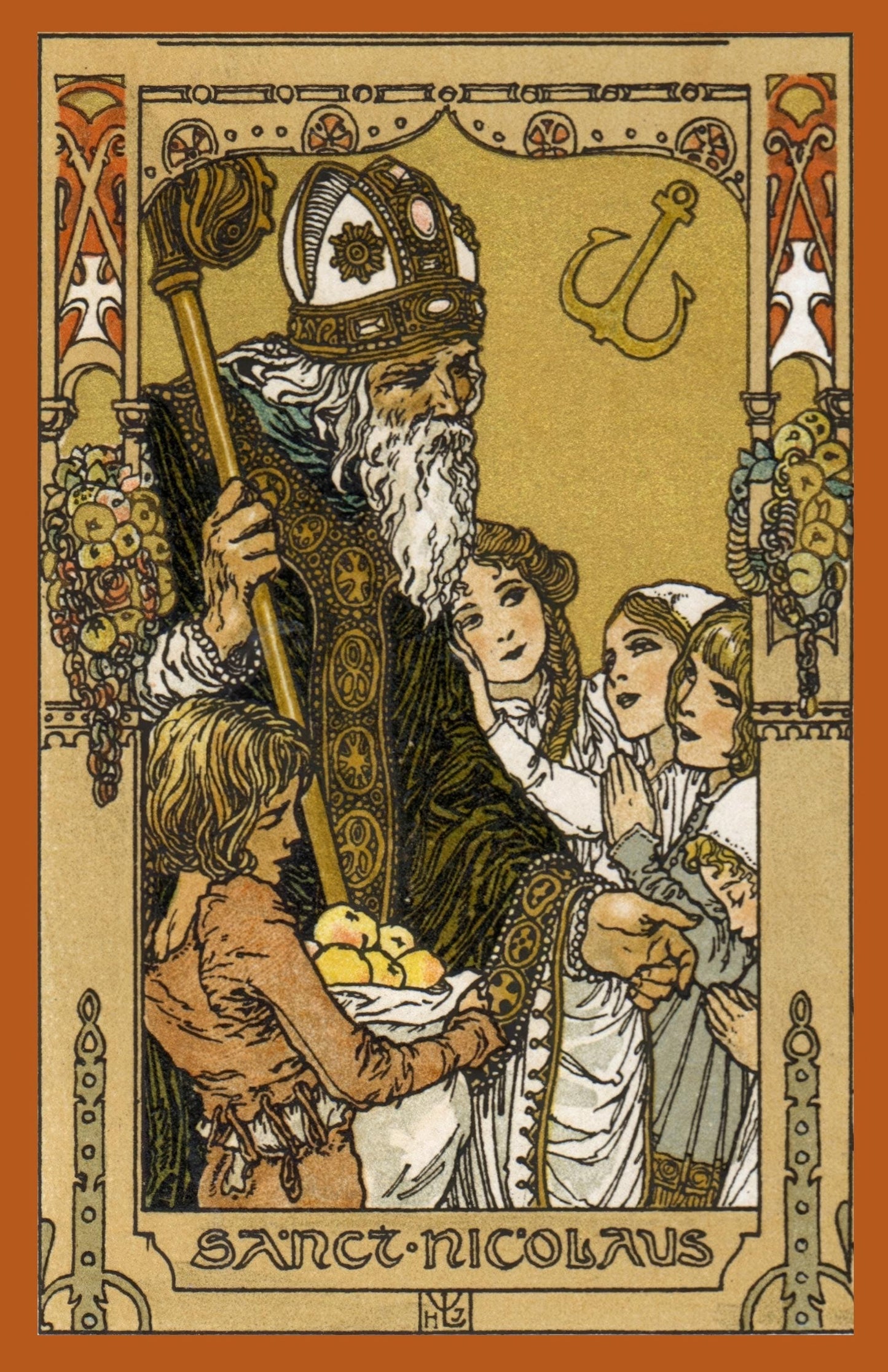 New! Saint Nicholas - Christmas Holy Card #24  – The Original Santa Claus – pack of 10/100/1000