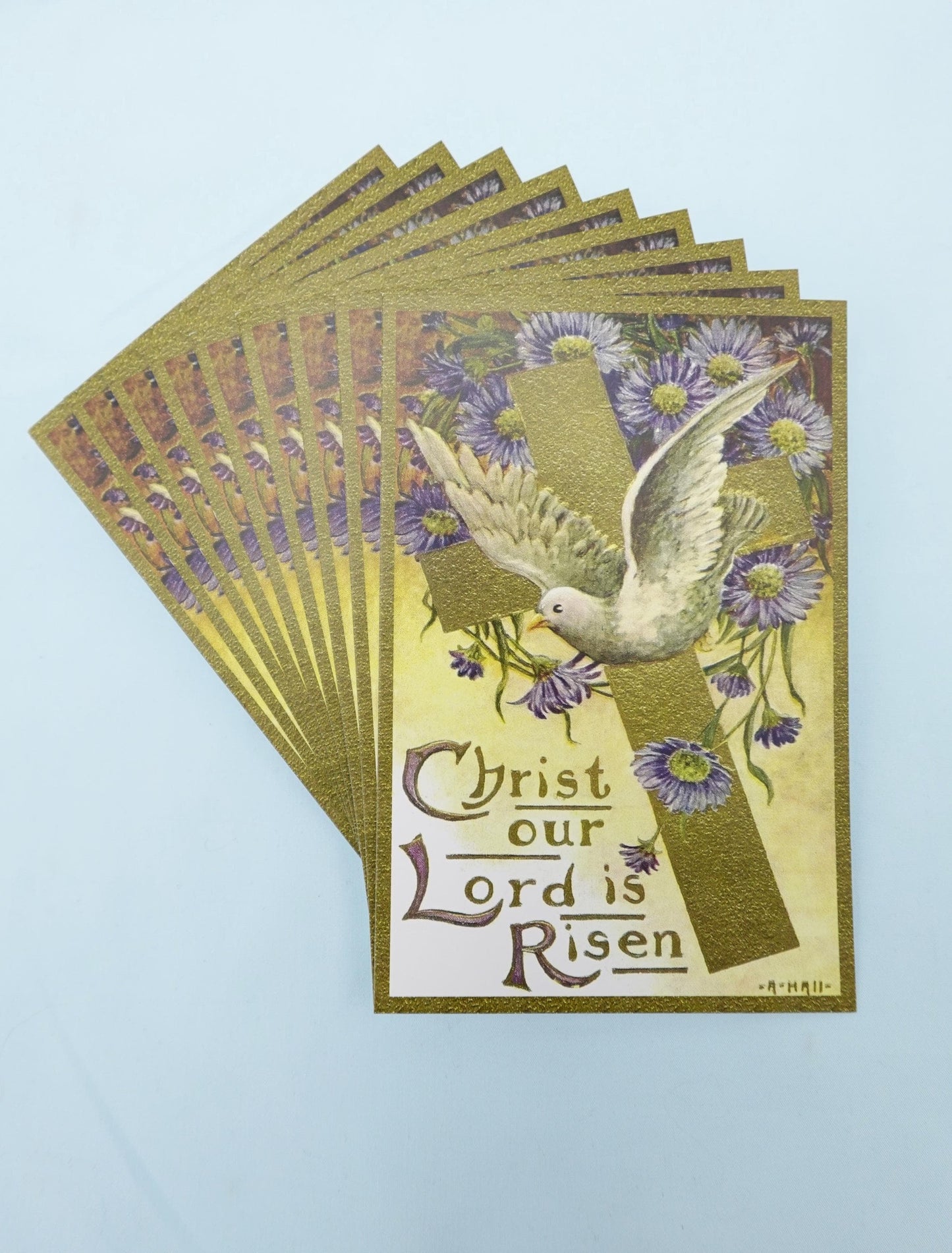 New! Christ our Lord is Risen! 4x6 Postcard – pack of 3, 10, or 100 – based on a Vintage Postcard