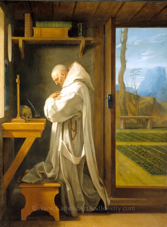 St. Bruno of Cologne – Founder of the Carthusian Order – Eustache Le Sueur – Catholic Artwork – Catholic Gift
