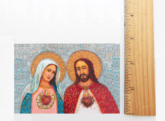 New! Hearts of Jesus and Mary – Consecration to Jesus and Mary – Holy Cards – pack of 10/100/1000