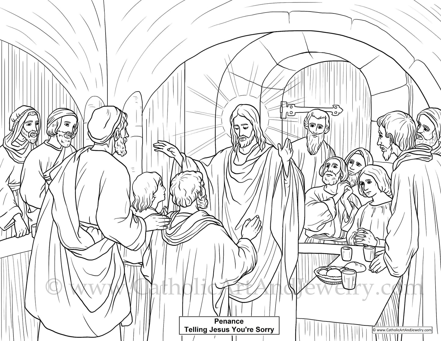 DOWNLOADABLE 7 Sacraments Coloring Pages – For home, school, or CCD – Catholic Catechism  – Catholic Education  – Catholic Kids
