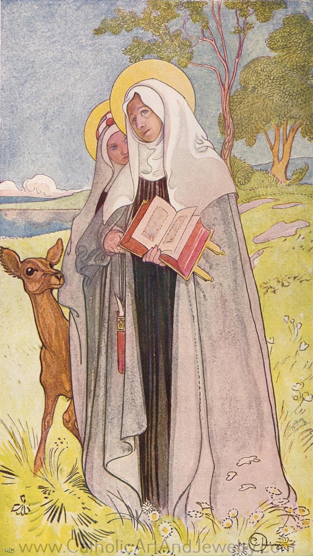 New! St. Bridget of Sweden– by Swedish artist Carl Larsson – Beautiful Catholic Art