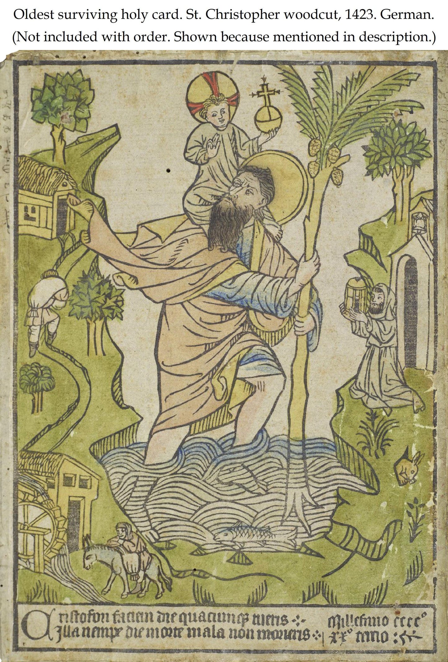 New! Sacred Heart – Based on a 250 Year-Old Holy Card – Catholic Art Print – Archival Quality