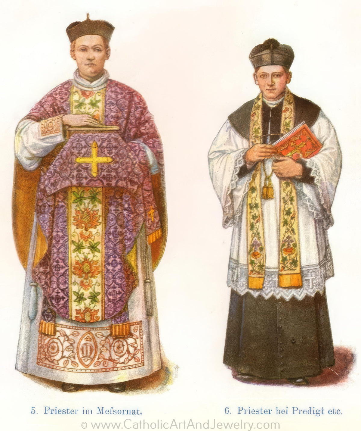 New! Tridentine Vestments  – by Bibliographisches Institut 1893 – Catholic Art