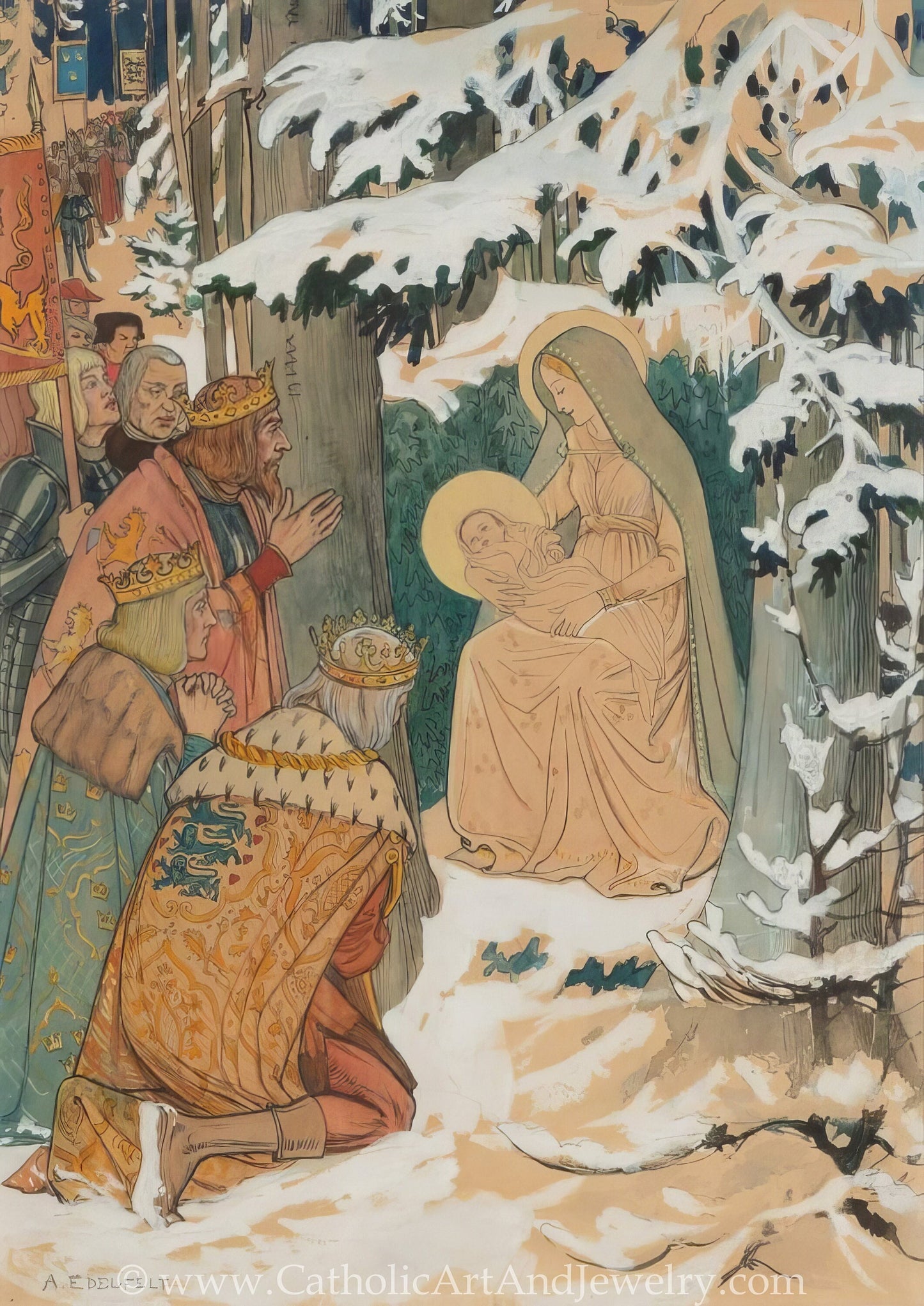 New! Adoration of the Magi – Albert Edelfelt – Beautiful Catholic Art – Archival Quality