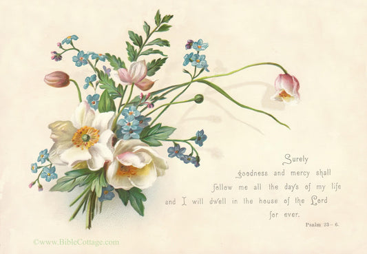 I Will Dwell in the House of the Lord Forever – Psalm 23:6 – Vintage Christian Art – Inspiring and Encouraging