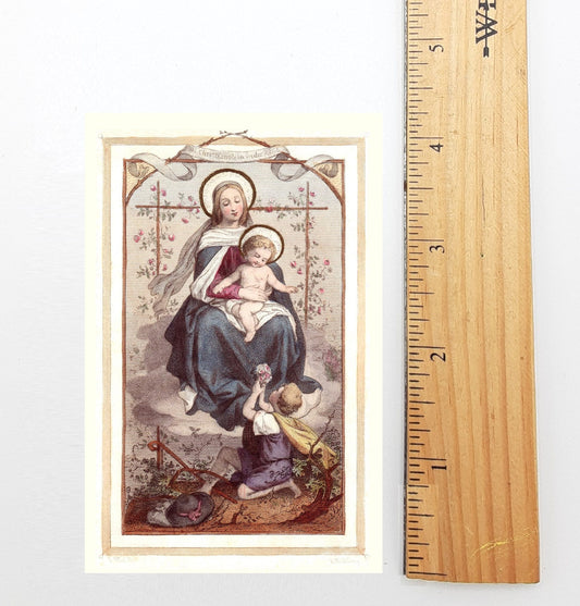 New! 15 Mysteries of the Rosary – pack of 10/100/1000 – Madonna and Child Holy Card