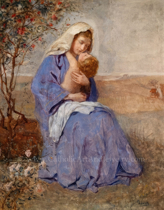 New! Madonna with Her Child – "Mutter mit ihrem Kind" by John Quincy Adams (Not the President) – Catholic Art Print – Catholic Gift