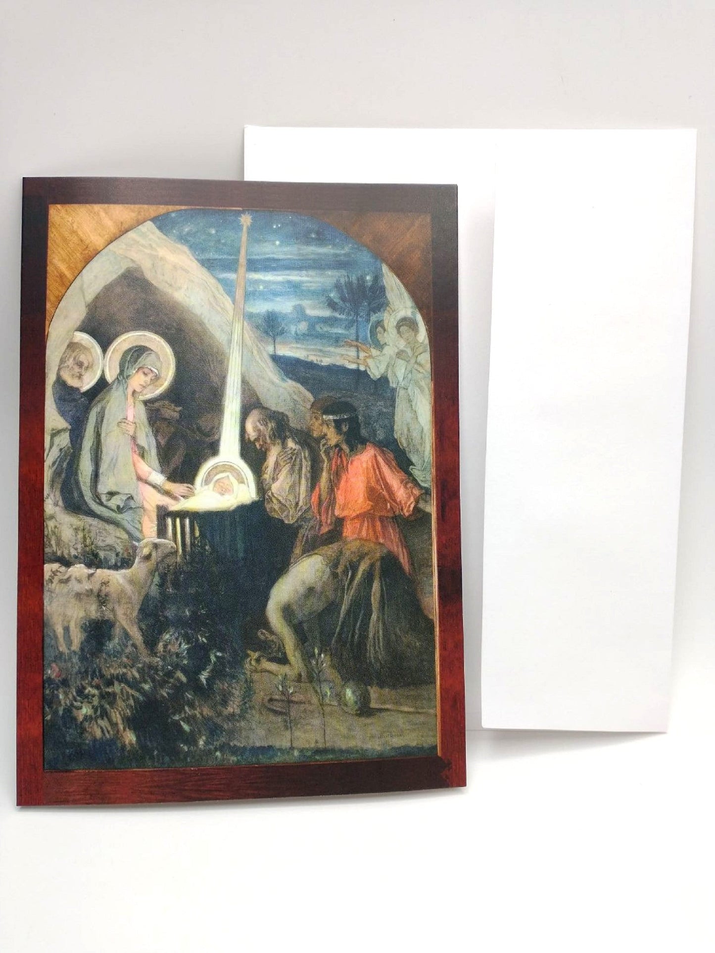 Christmas Card – The Nativity – "Come Let Us Adore Him" – 5x7" when folded – with Envelope – 1 / 10 / 50 / 100 – by Mikhail Nesterov