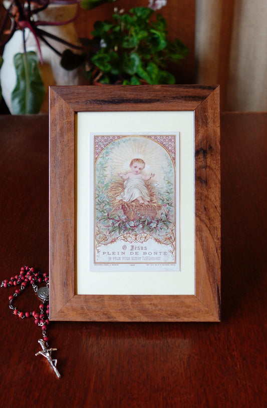 New! Framed Christmas Holy Card #16 – Matted – 4x6" Interior / 5x7" Exterior Frame