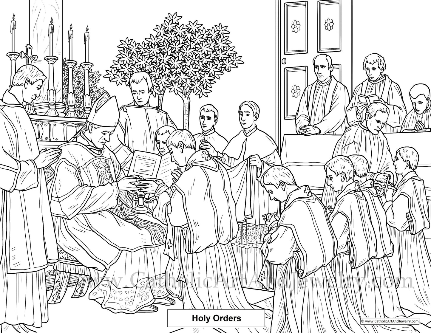 DOWNLOADABLE 7 Sacraments Coloring Pages – For home, school, or CCD – Catholic Catechism  – Catholic Education  – Catholic Kids