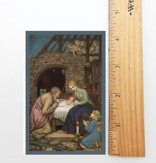 New! Christmas Holy Card #22 – Holy Family Schiestl – pack of 10/100/1000 – Stocking Stuffer – Restored Vintage Card