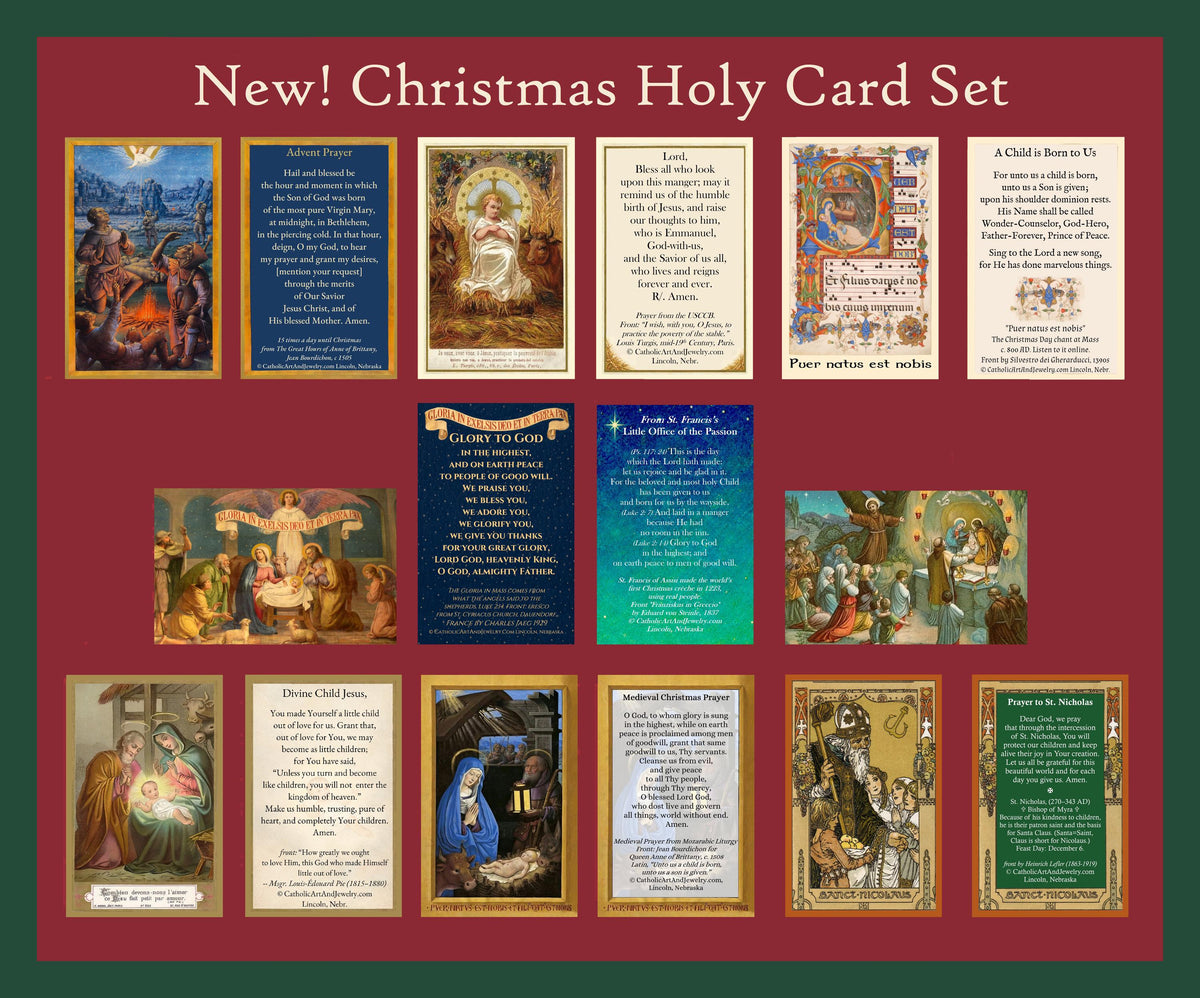New! Christmas Holy Cards – Variety Pack of 8 – Reclaiming a Christian Holiday