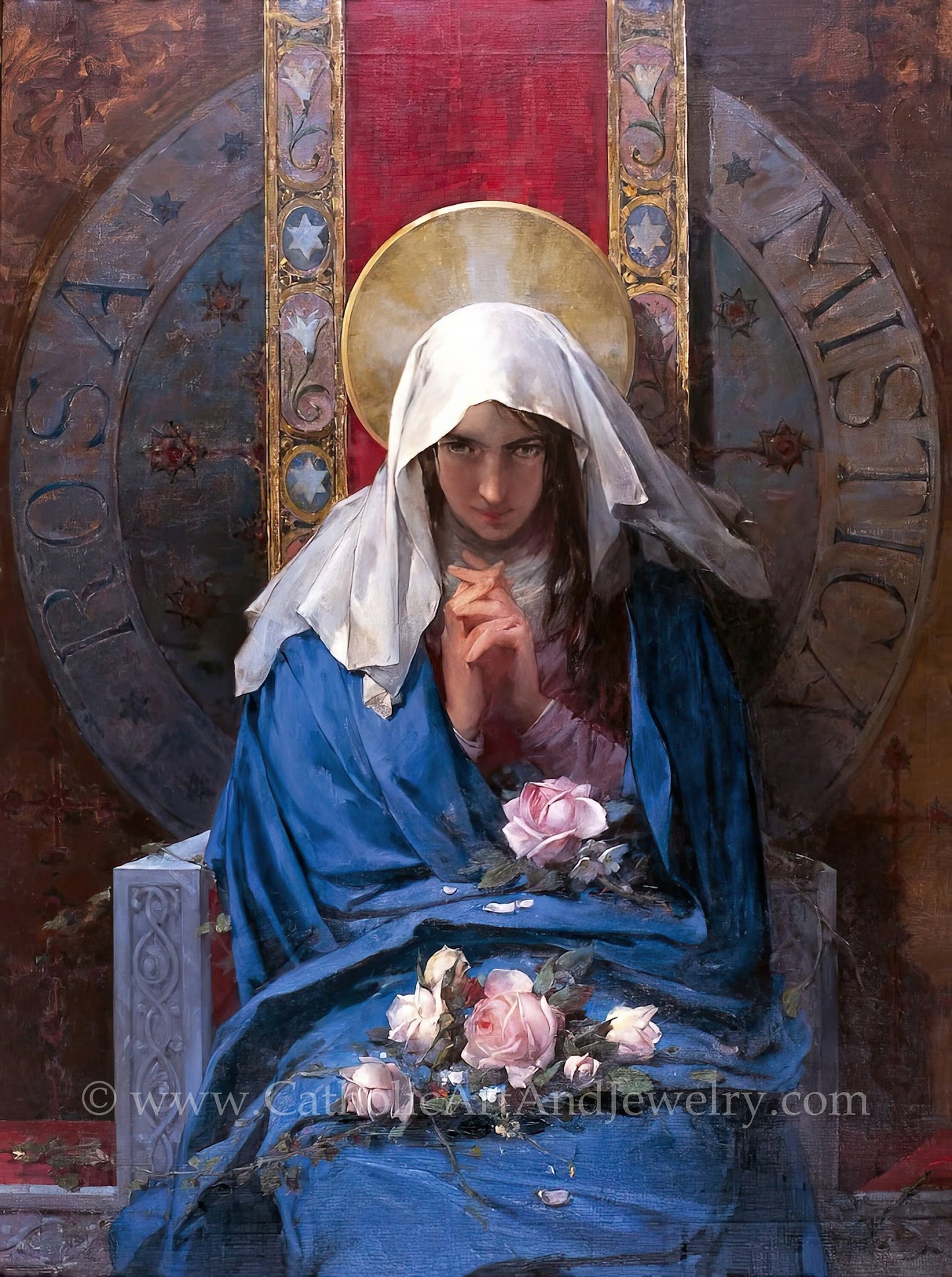 Rosa Mystica – by Francisco Laporta Valor – Catholic Art – Archival Quality