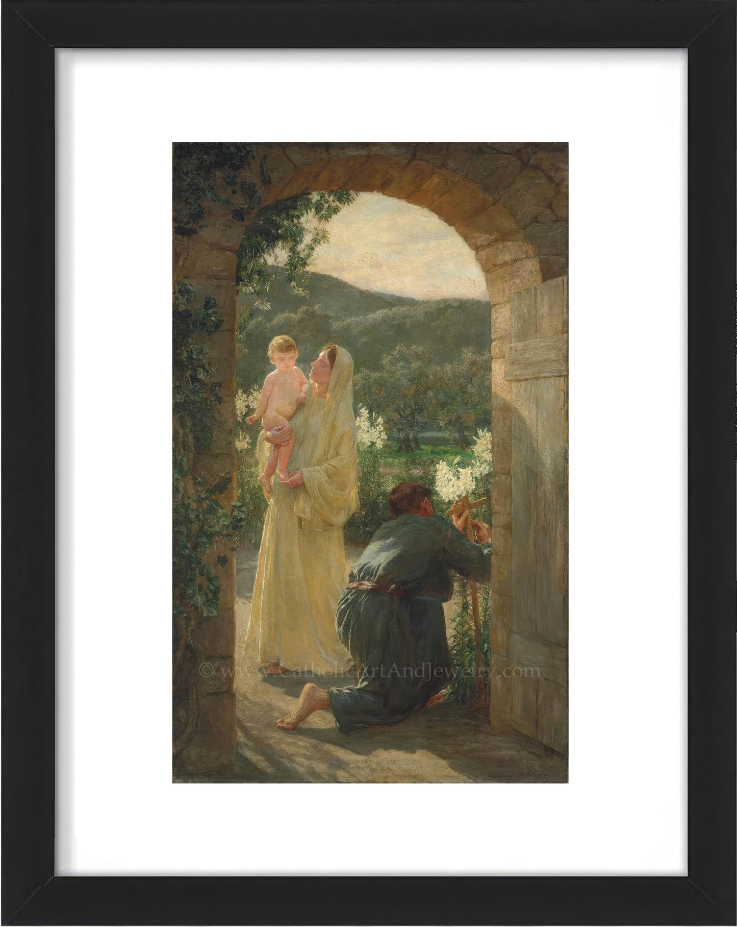 a painting of a woman holding a child