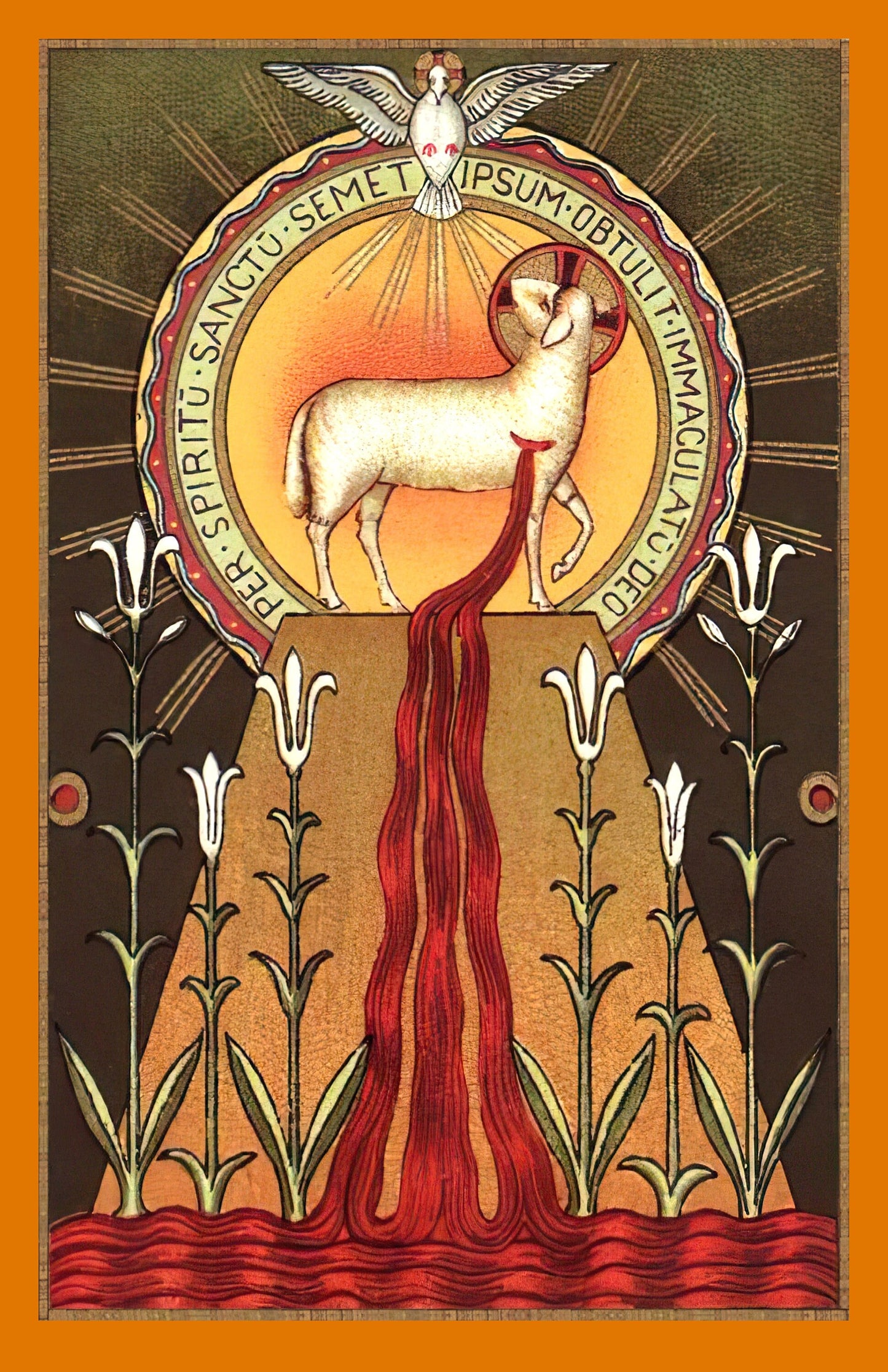 New! Blood of the Lamb – Restored Vintage Holy Card – pack of 10/100/1000