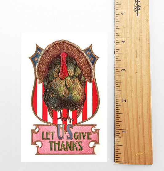 New! Thanksgiving Holy Card – Let US Give Thanks – Vintage Card  – pack of 10/100/1000