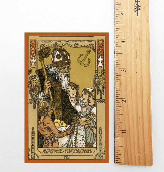 New! Saint Nicholas - Christmas Holy Card #24  – The Original Santa Claus – pack of 10/100/1000