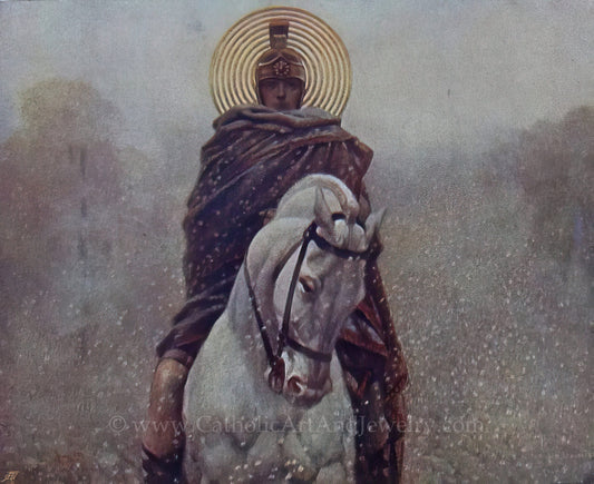 St. Martin of Tours – Piotr Stachiewicz – Catholic Art Print – Catholic Gift
