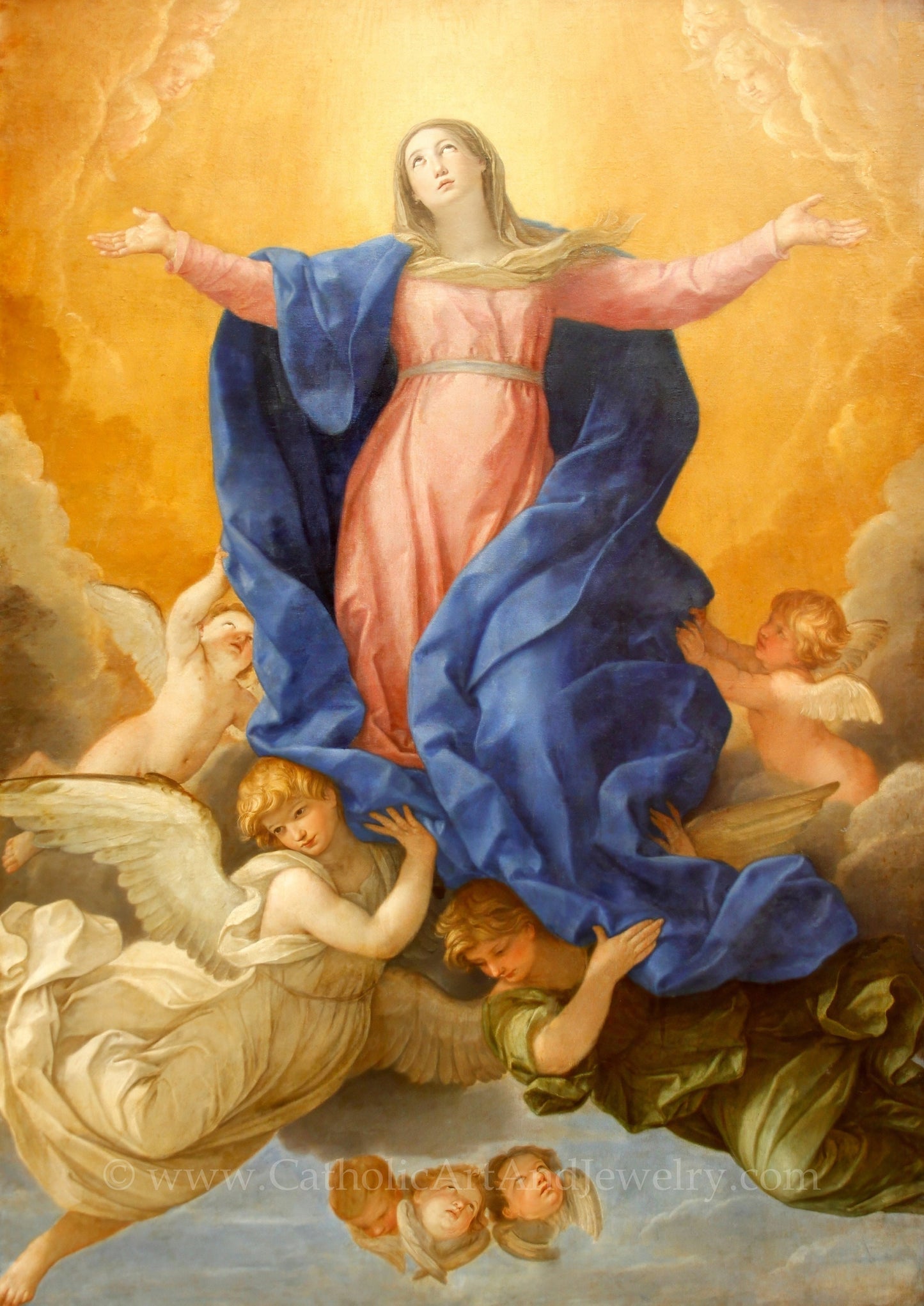The Assumption –7 Sizes – by Guido Reni – Catholic Art wrok – Archival Quality