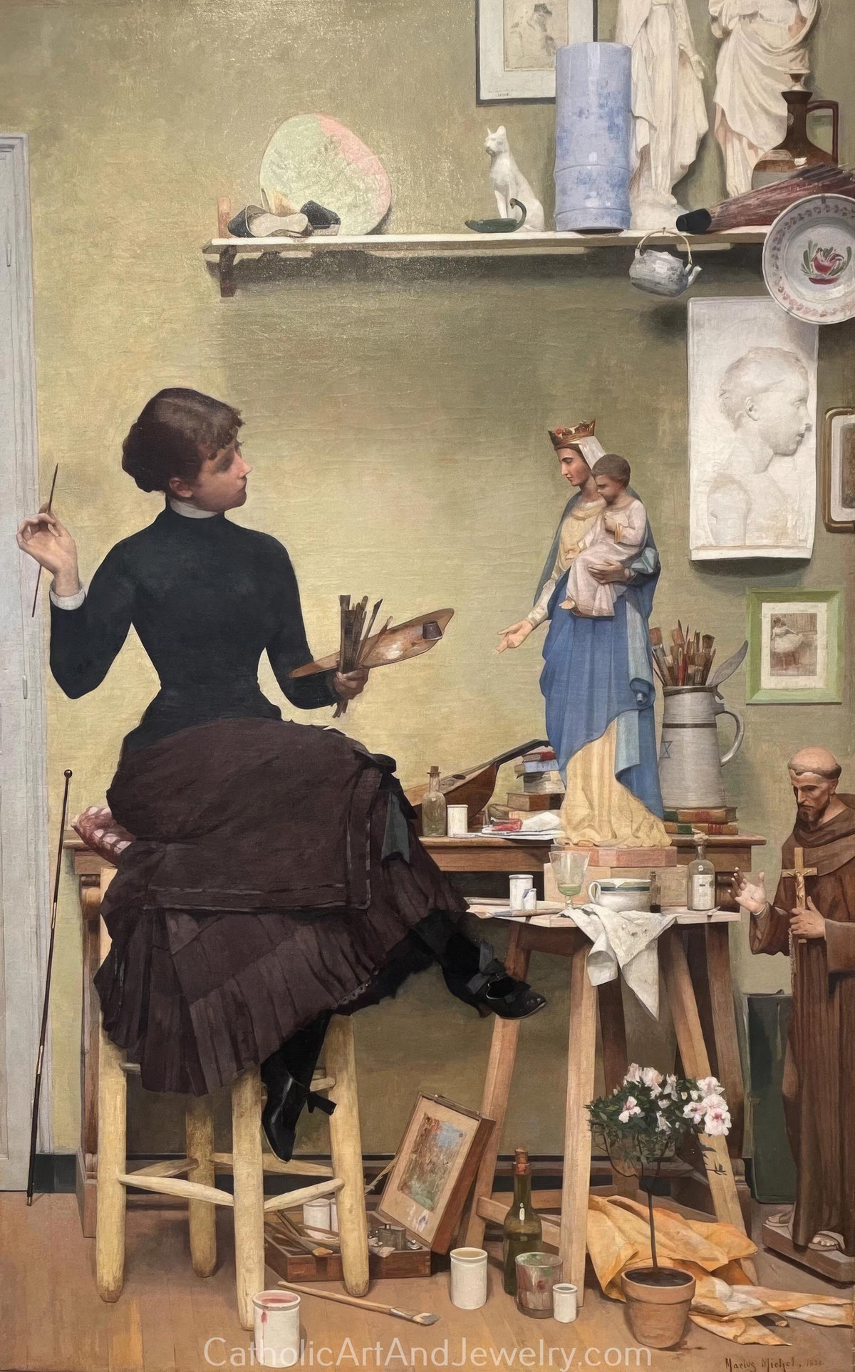 New! In the Artist's Studio – Marius Mchele 1892 – Beautiful Catholic Art