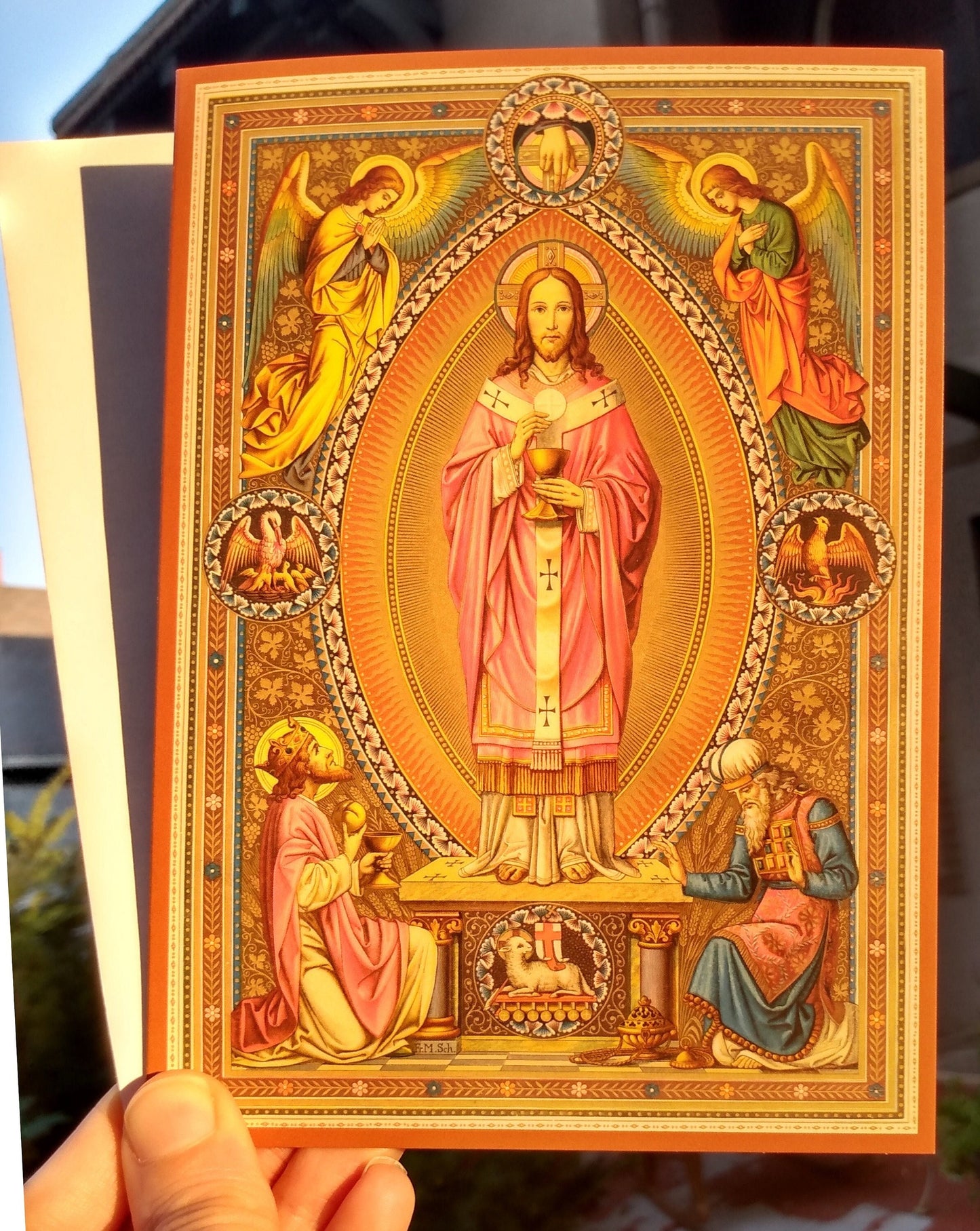 Greeting Card / Christmas Card – Christ the High Priest – 5x7" – With Envelope – 1 / 10 / 50 / 100 – by Max Schmalzl
