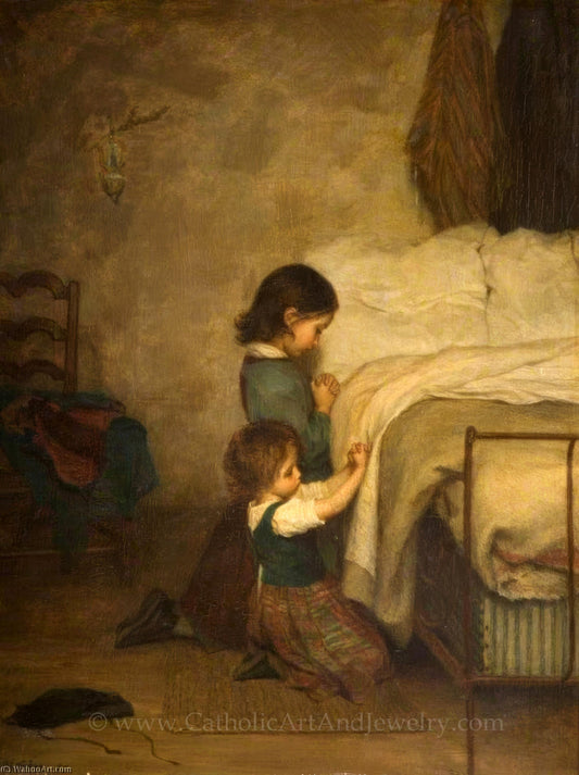 New! Bedtime Prayers – Pierre Edouard Frere – Beautiful Catholic Art
