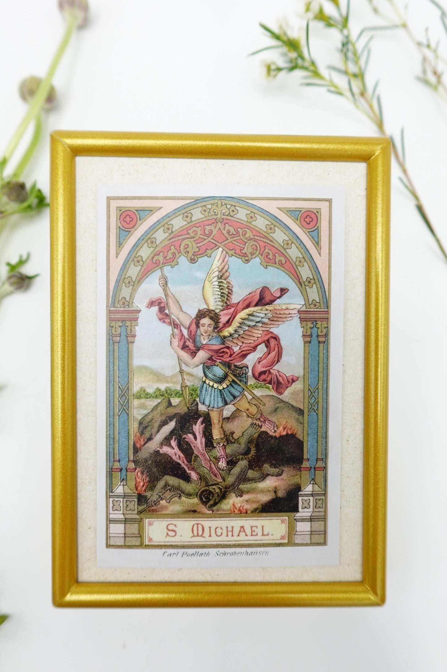 New! Saint Michael – Framed Miniature – Catholic Keepsake