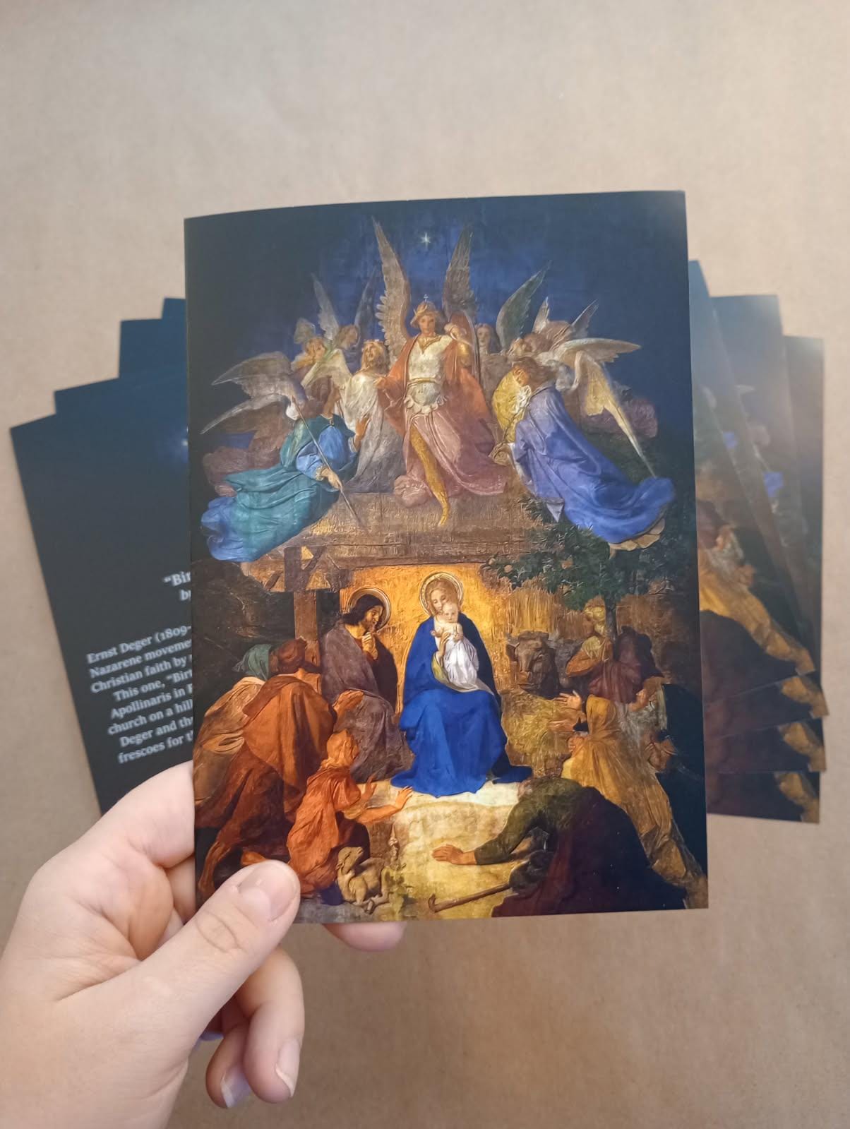 New! Greeting Card / Christmas Card – The Nativity – folds to 5x7" – With Envelope – 1 / 10 / 50 / 100