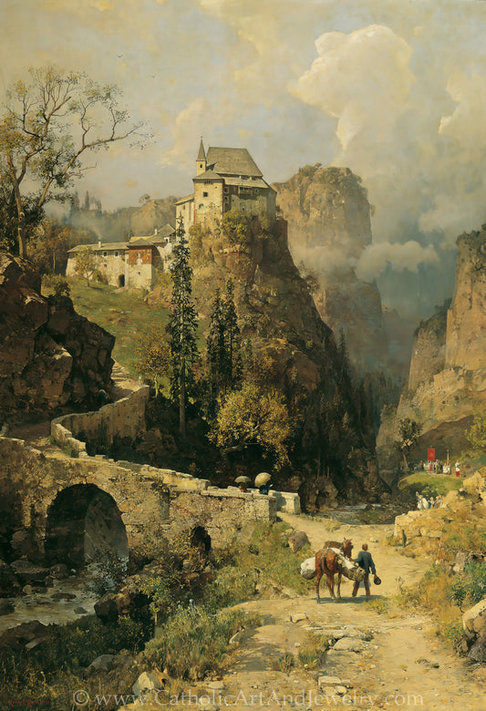 Procession to the Hermitage of San Romedio – Robert Russ – Beautiful Catholic Art – Archival Quality