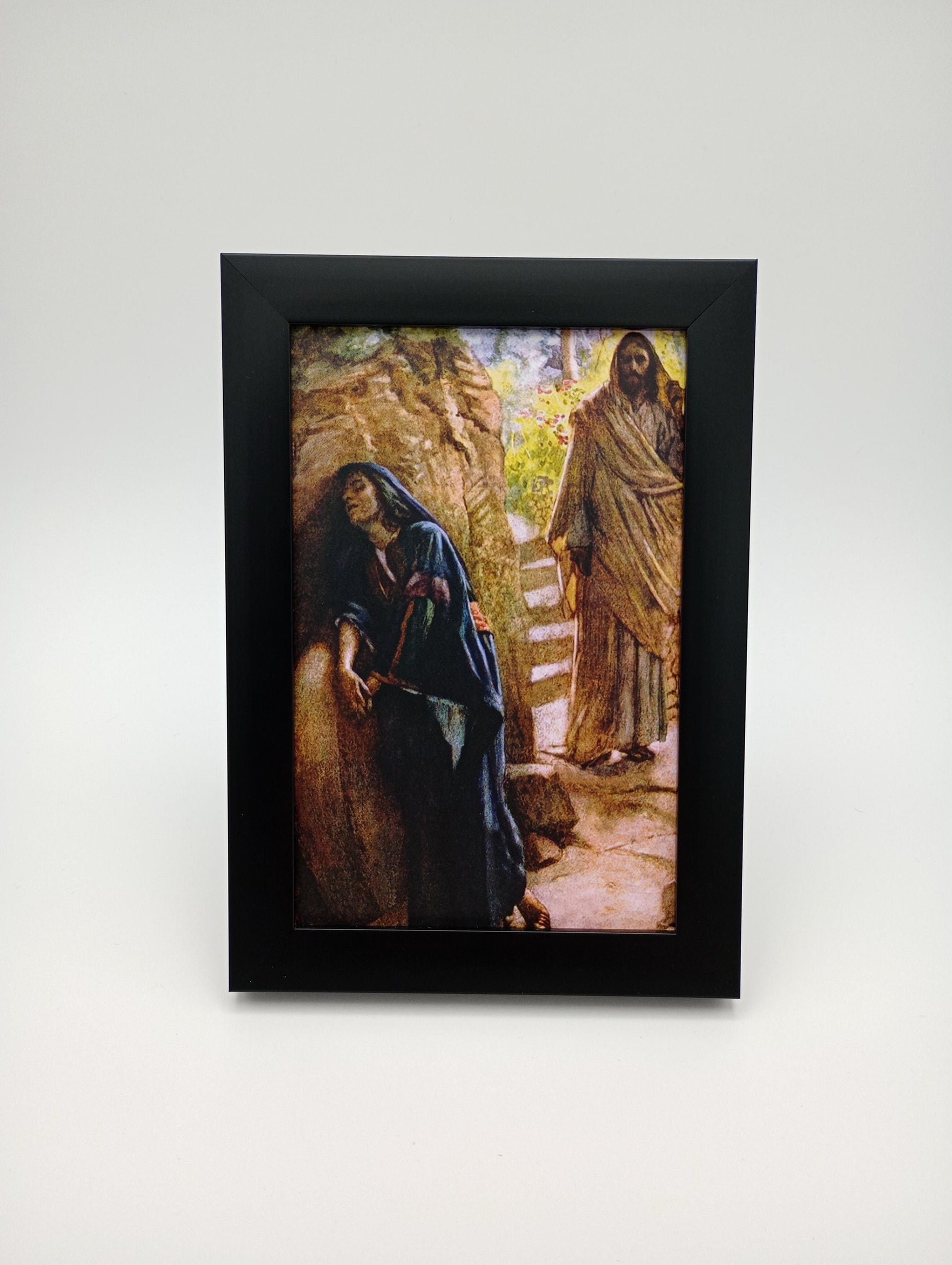 a painting hanging on the wall of a room