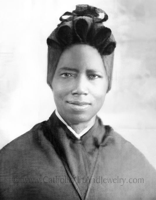 St. Josephine Bakhita  - Exclusive Restored Photo! - Vintage Catholic Art