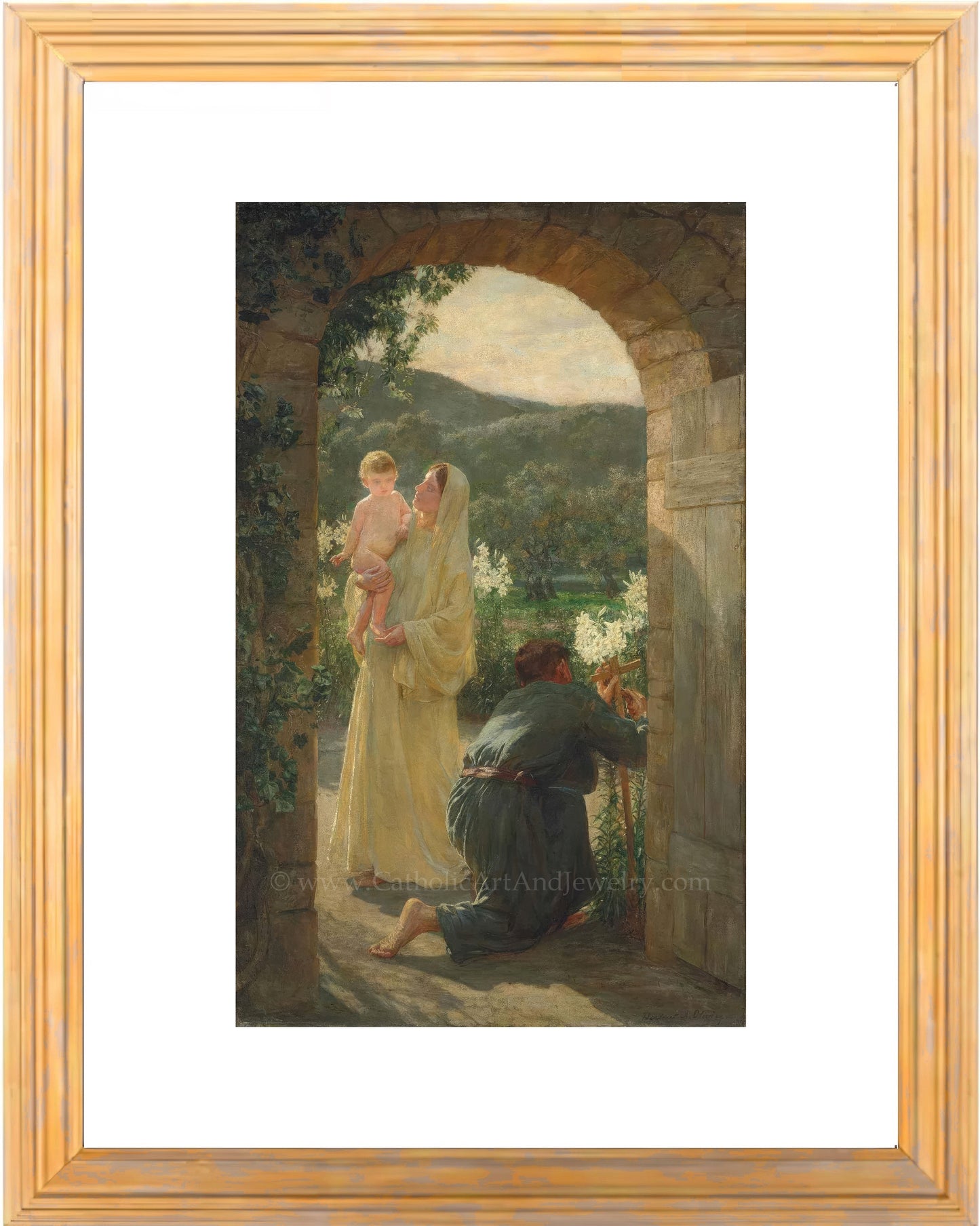 a painting of a woman holding a child
