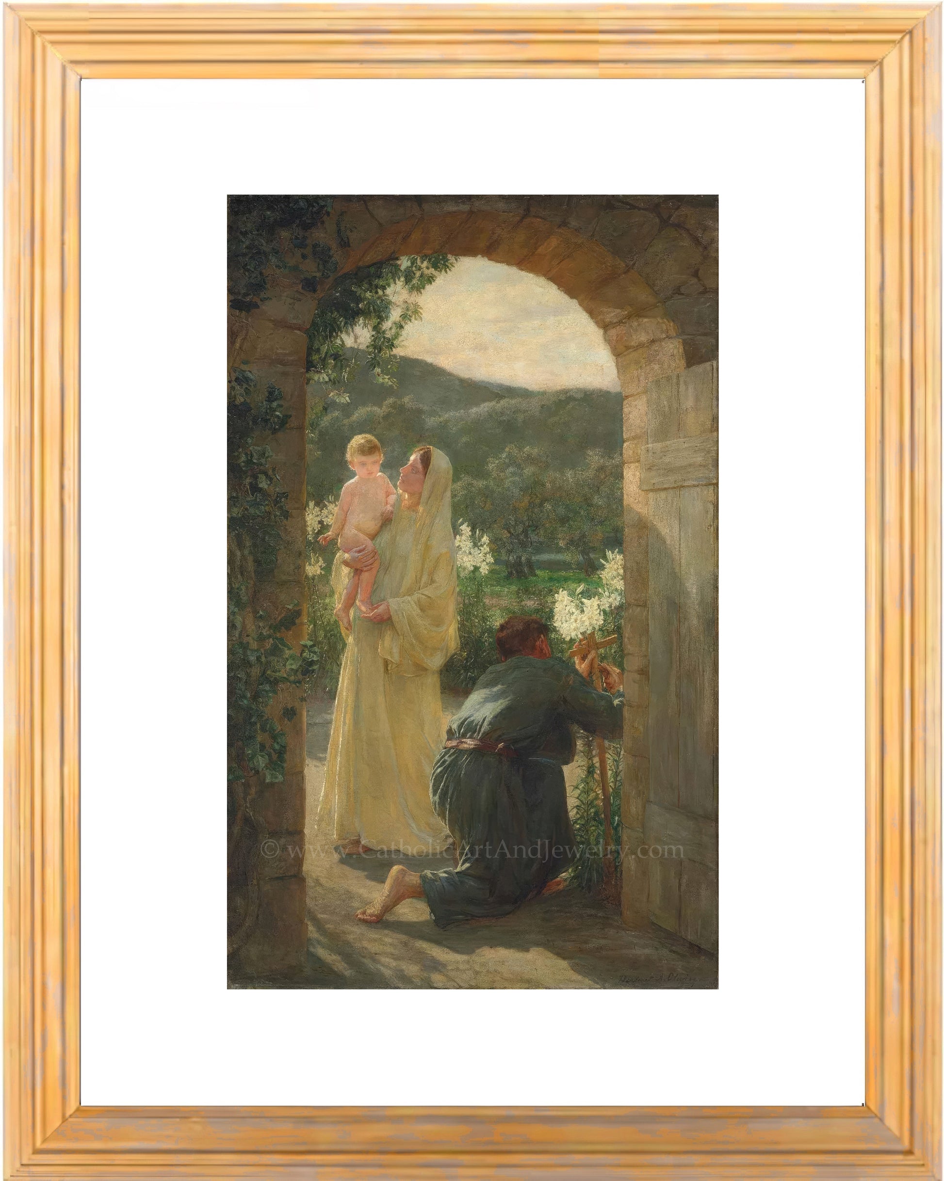a painting of a woman holding a child
