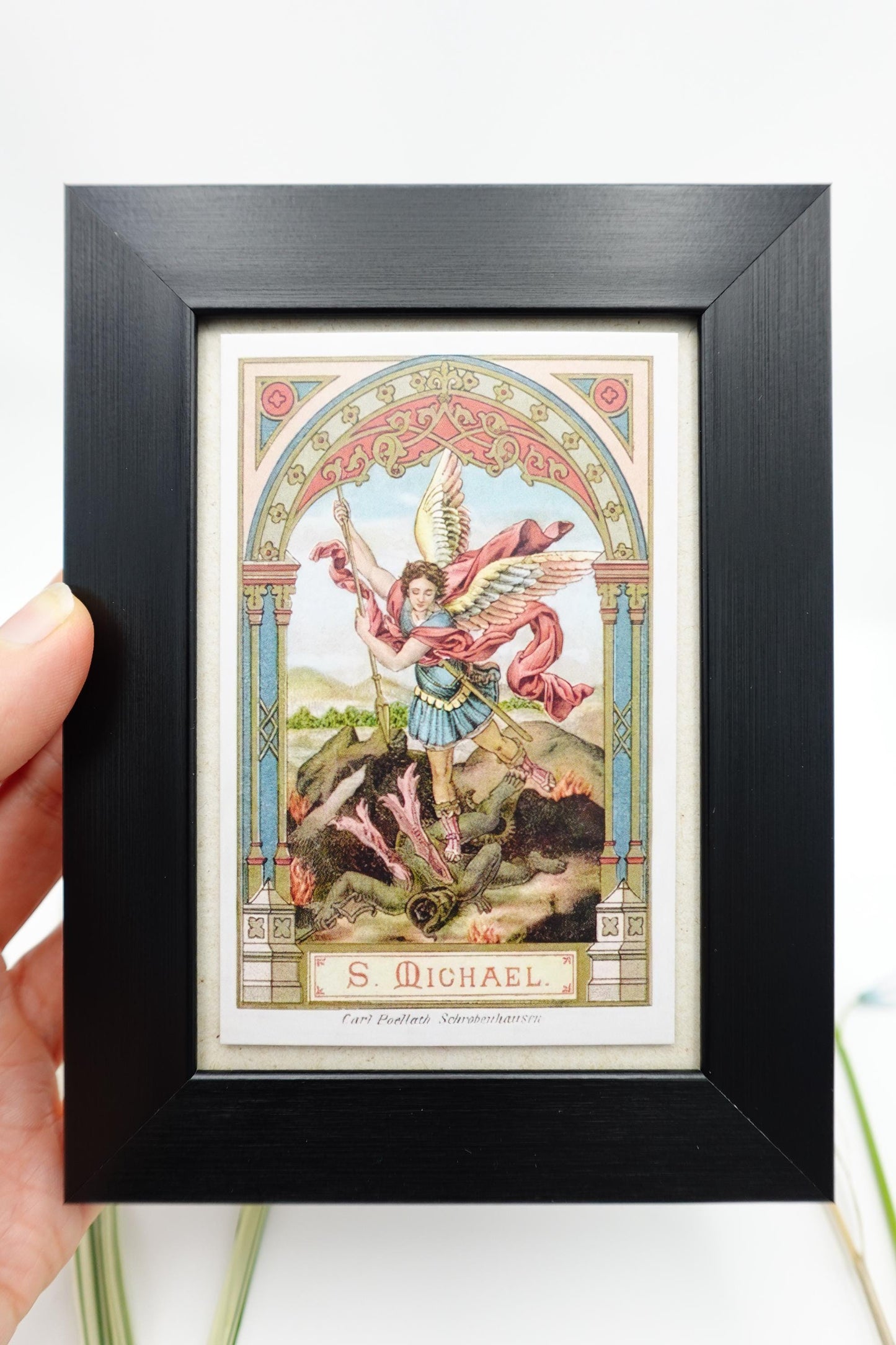 New! Saint Michael – Framed Miniature – Catholic Keepsake