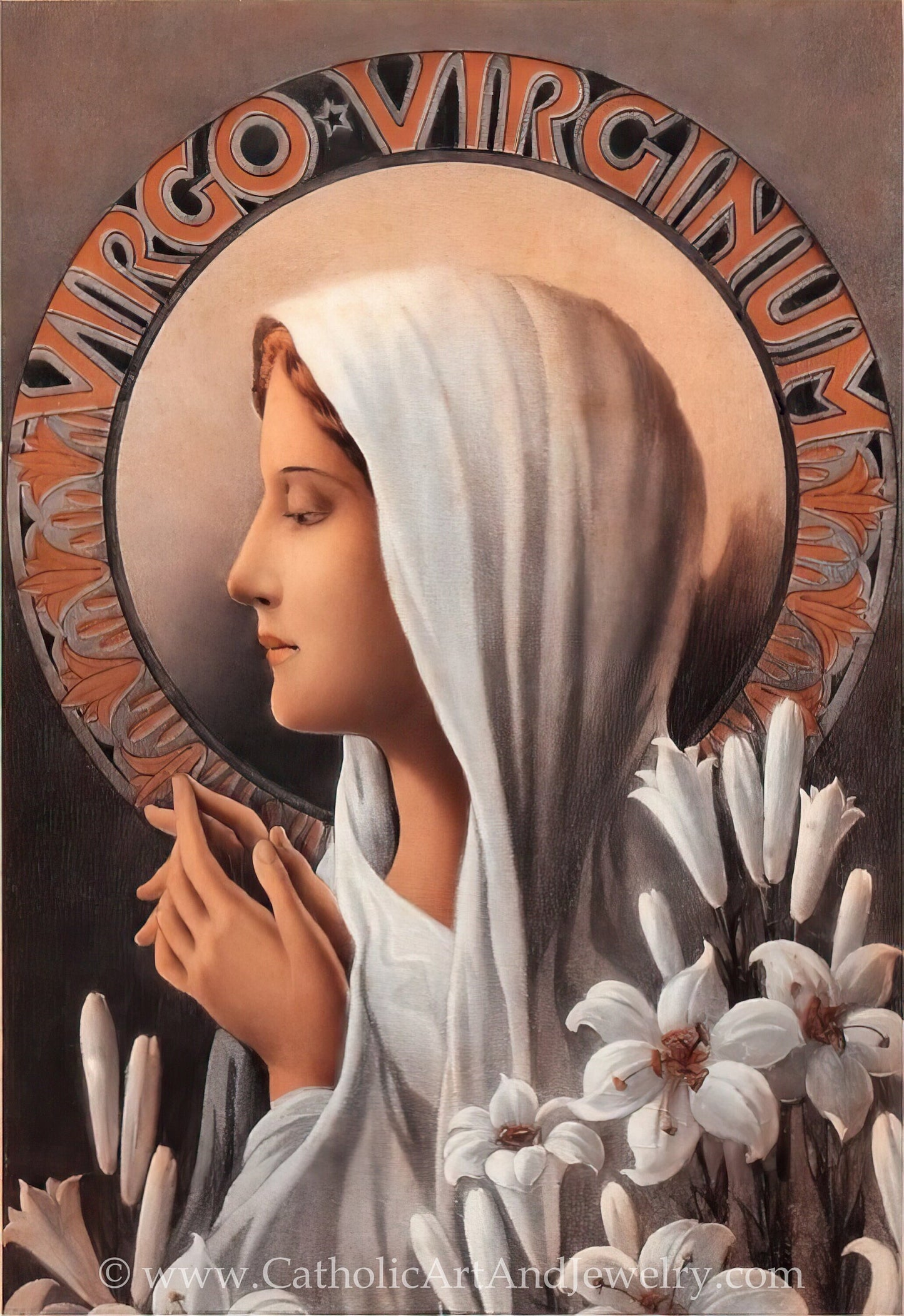 New! Virgo Virginum – Bouasse-Jeune Art Nouveau Restoration – Catholic Art Print – Archival Quality