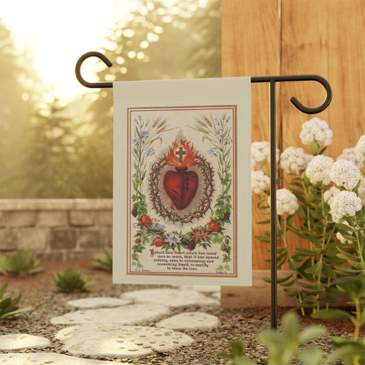 New! Sacred Heart of Jesus Garden Flag - Free Shipping!
