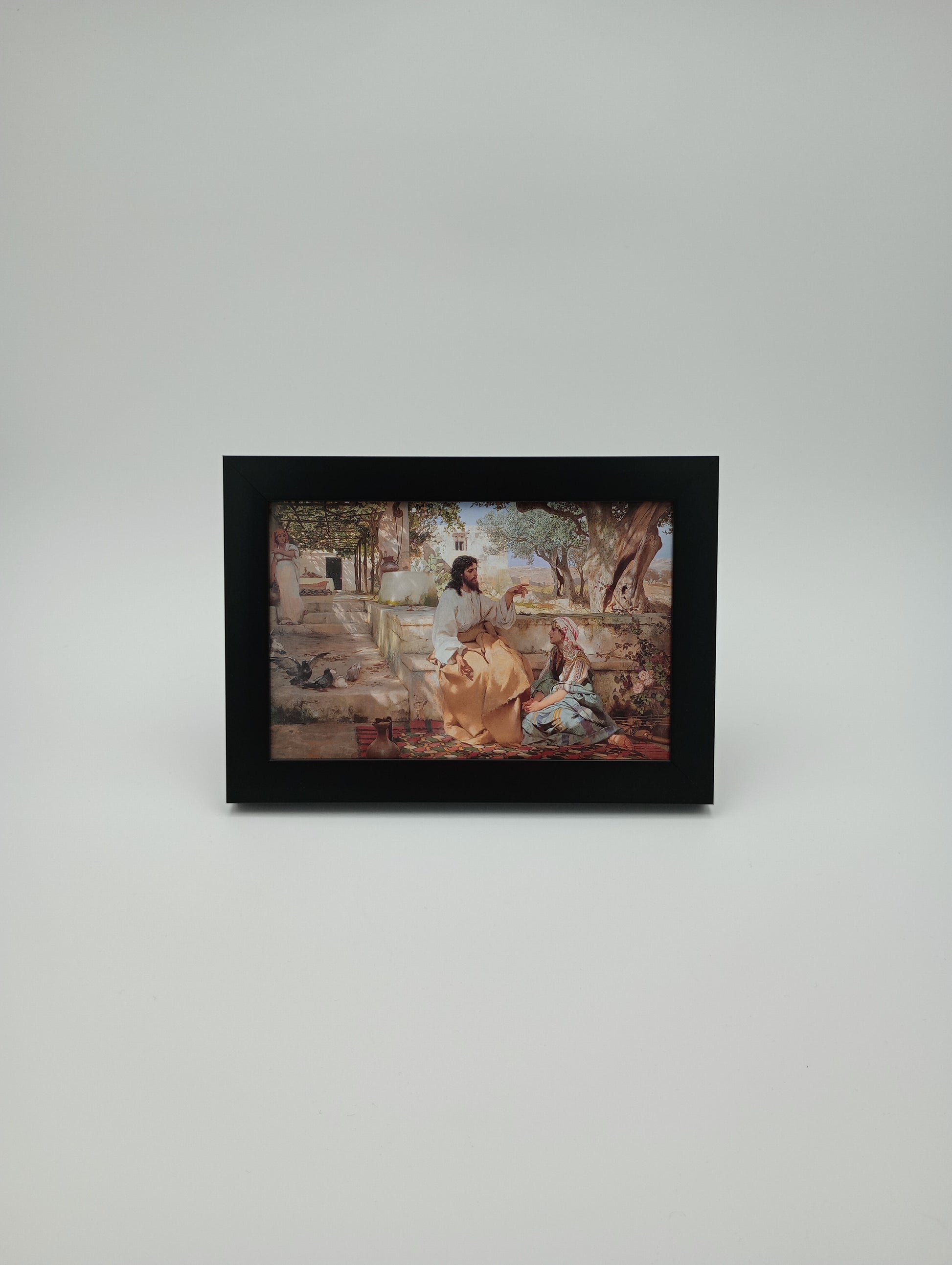 a picture hanging on the wall of a room