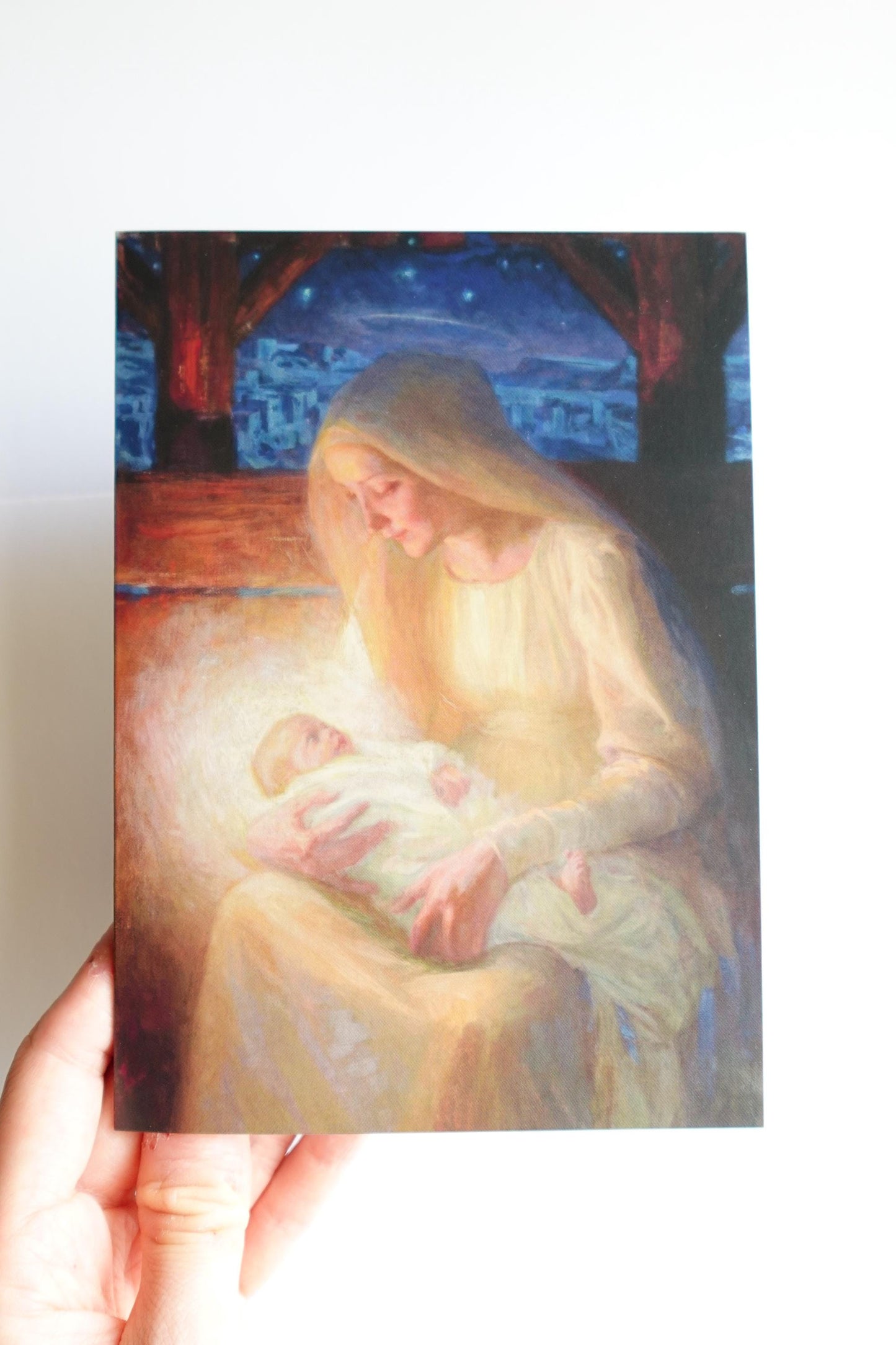 New! Greeting Card / Christmas Card – Madonna and Child – folds to 5x7" – With Envelope – 1 / 10 / 50 / 100 – by Albert Edelfelt
