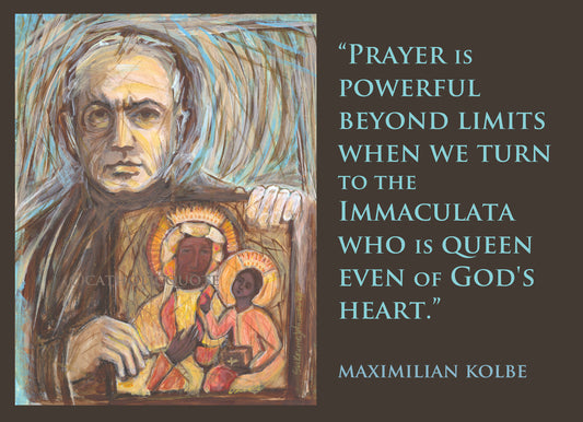 Maximilian Kolbe quote – 8.5x11" – Catholic Art Print – Wall Art – Authentic Quote