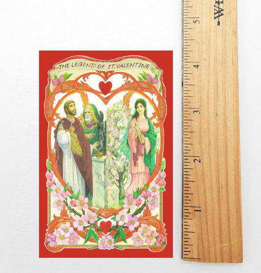 New! Legend of St. Valentine - Restored Vintage Holy Card – pack of 10/100/1000