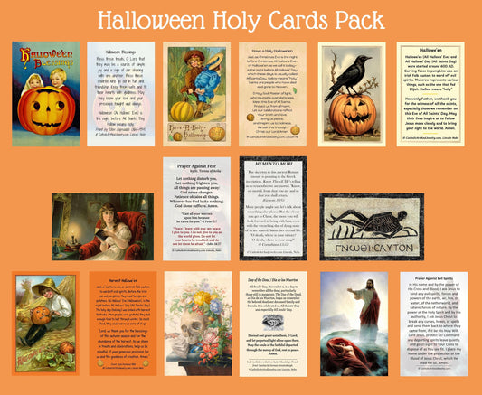 New! Halloween Holy Cards – Variety Pack of 8 – Reclaiming a Christian Holiday